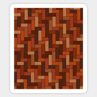 Geometric Tiles in Rust, Orange, Brown and Beige Sticker